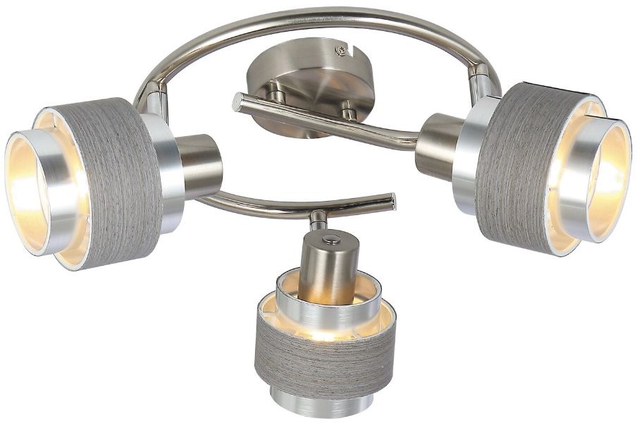 Darmowa Dostawa - Lampa podsufitowa 3x10 W chrom-szara-satyna Rabalux Basil 5381