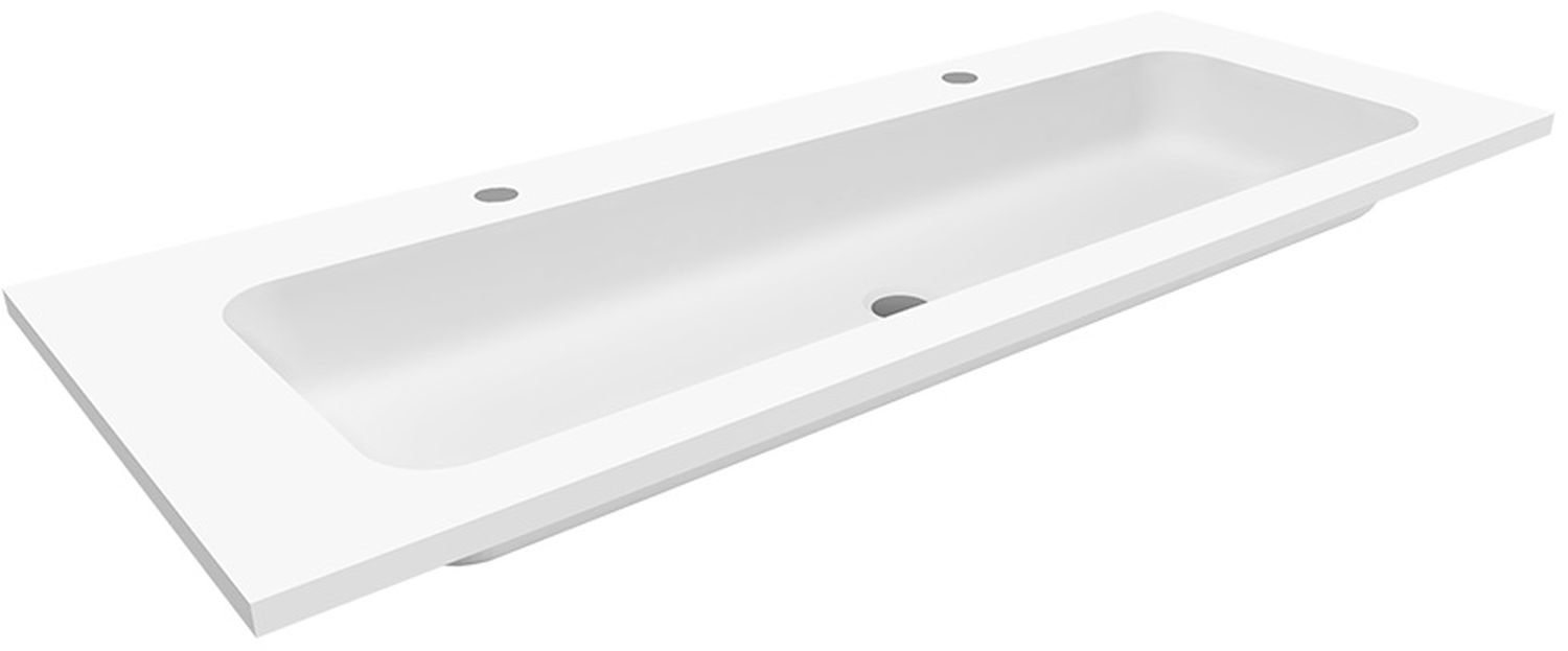 Darmowa Dostawa - Umywalka 120x45 cm prostokątna wpuszczana biała Cristalstone Linea Simpla U1200MOTCR