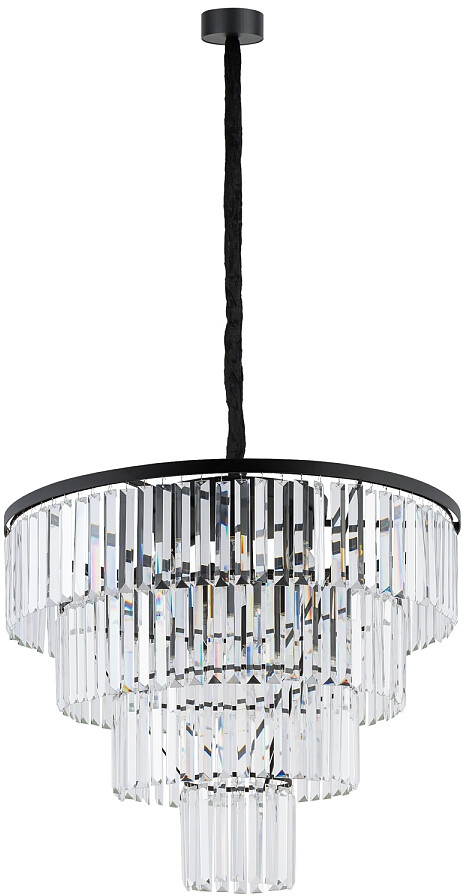 Darmowa Dostawa - Lampa wisząca x25 W czarna-przezroczysta Nowodvorski Lighting Cristal 7614