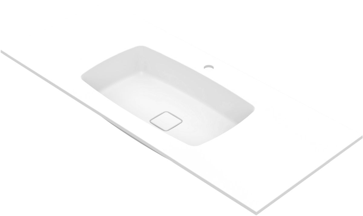 Darmowa Dostawa - Umywalka 121x50.5 cm prostokątna wpuszczana biała Vayer Leo 1210500123101X0G