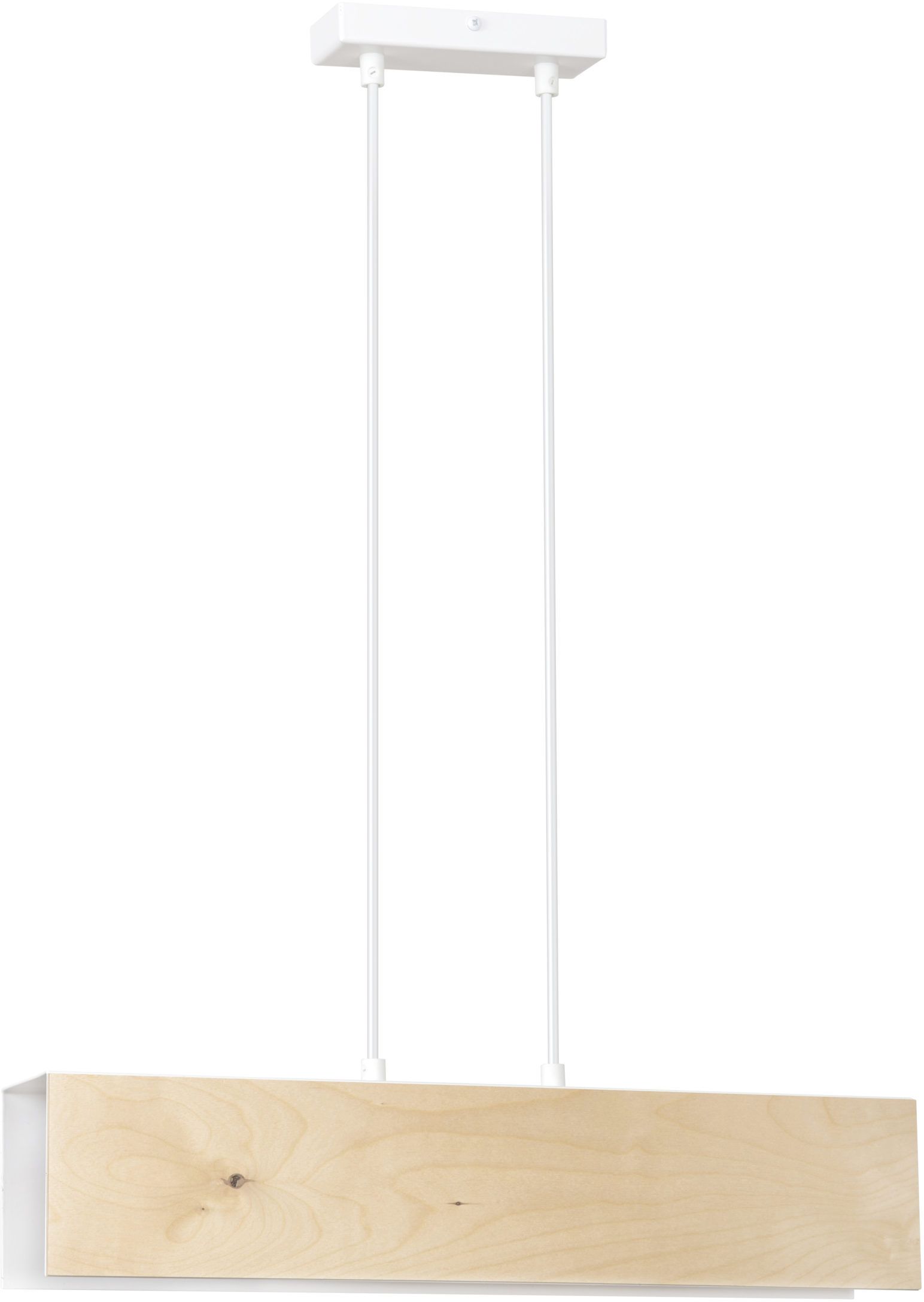 Darmowa Dostawa - Lampa wisząca 2x15 W biała-drewno Emibig Carlo 6112