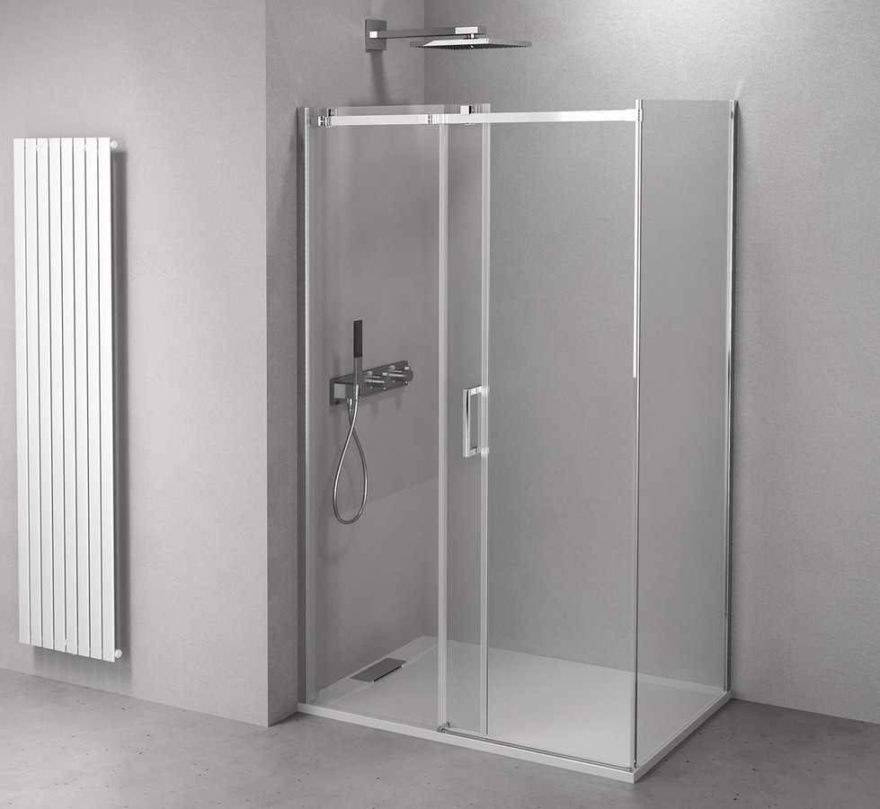 Darmowa Dostawa - Ścianka prysznicowa 100 cm chrom połysk/szkło przezroczyste Polysan Thron Line TL3010