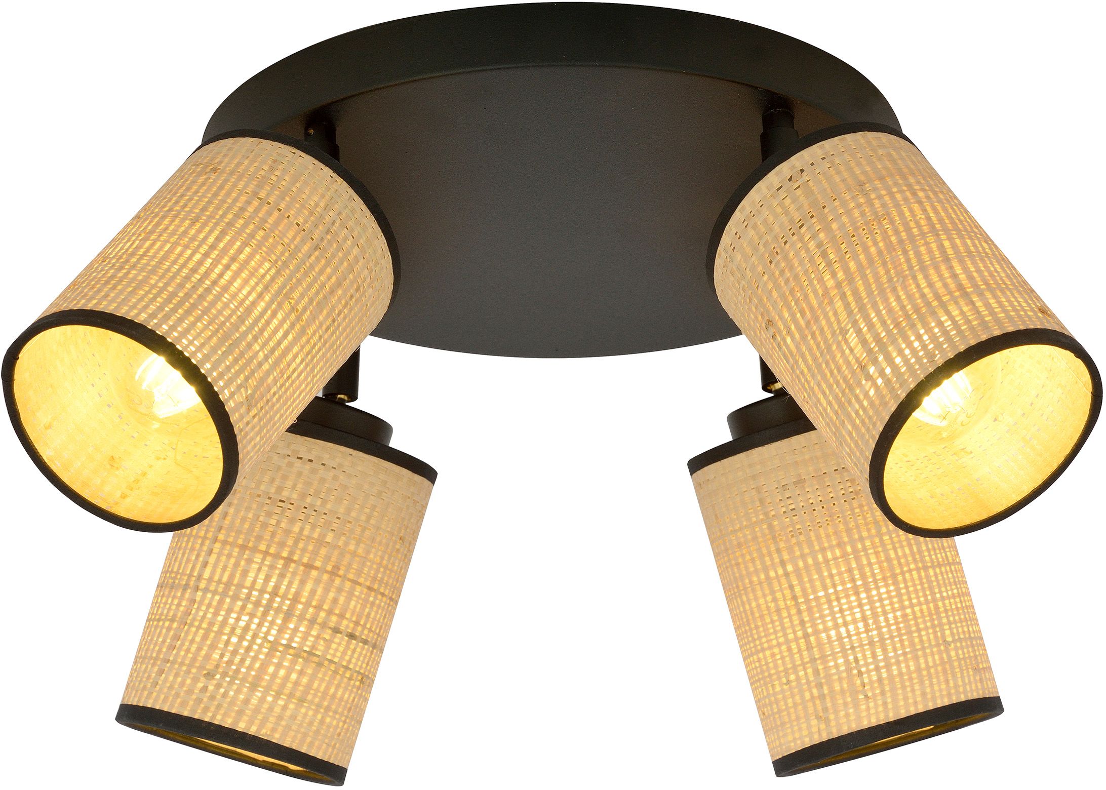 Darmowa Dostawa - Lampa podsufitowa 4x15 W czarna-beżowa Emibig Yoga 11514PREM