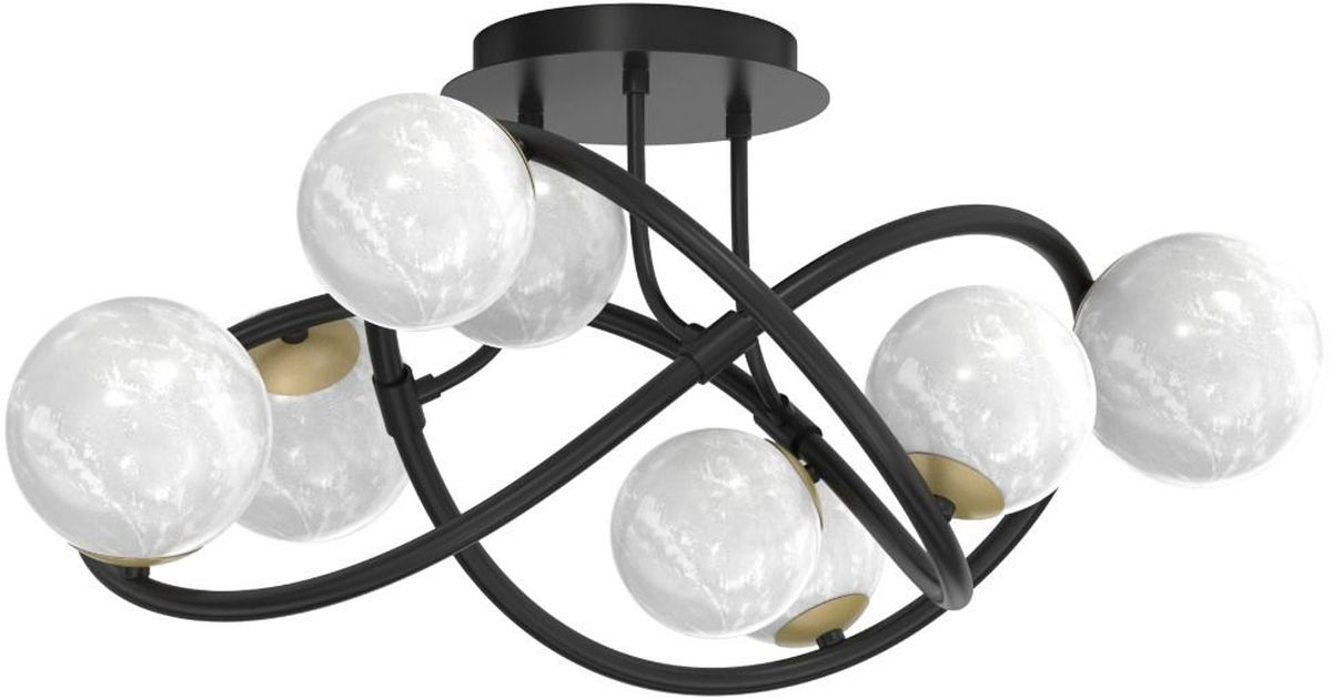 Darmowa Dostawa - Lampa podsufitowa powyżej 6x3.5 W czarna-złota Zuma Line Nisyro MX49228EBGN