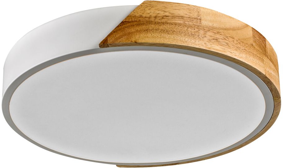Darmowa Dostawa - Lampa podsufitowa 1x24 W biała-drewno Italux Nastro PLF13186WHWO