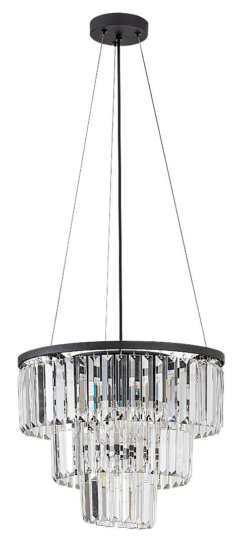 Darmowa Dostawa - Lampa wisząca 3x25 W czarna-przezroczysta Rabalux Eloisa 72265
