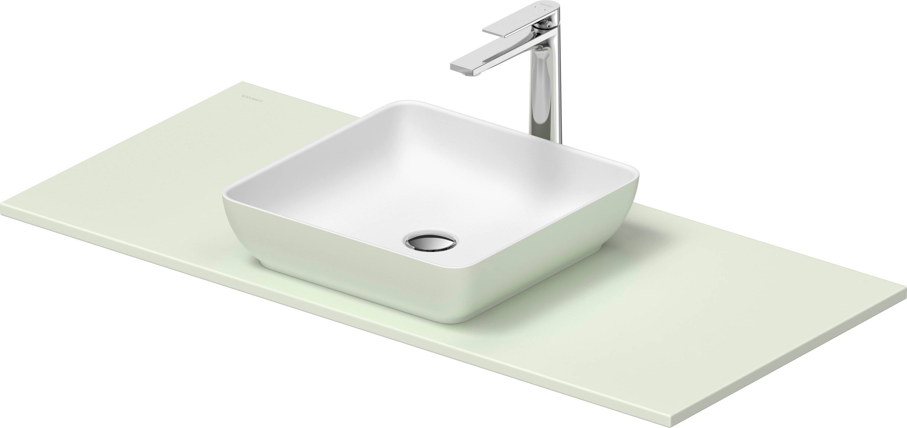 Darmowa Dostawa - Umywalka z konsolą 108 cm zieloną Duravit Sivida 268019FH00