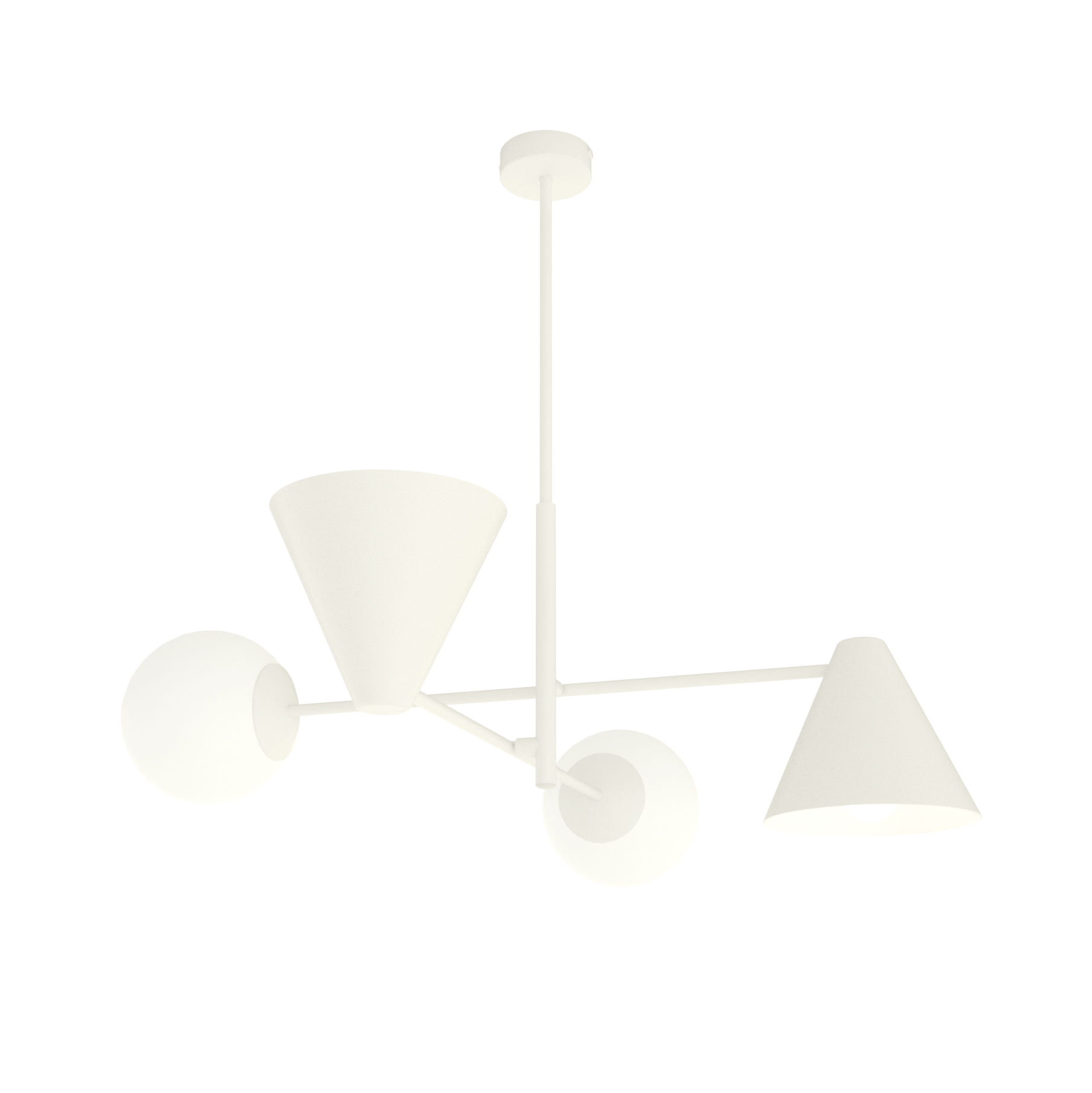 Darmowa Dostawa - Lampa wisząca 4x10 W biała Emibig Hermes 13484