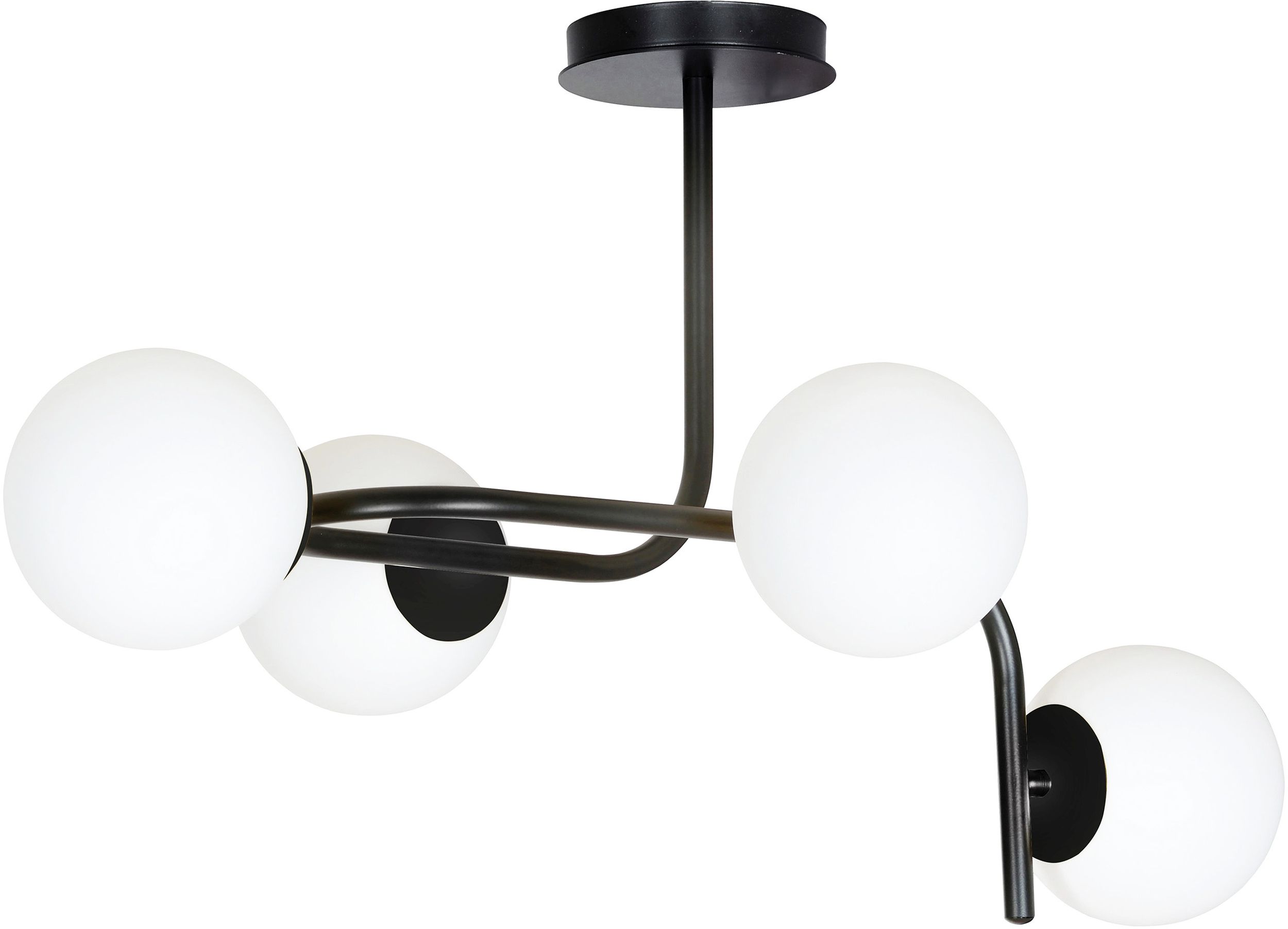 Darmowa Dostawa - Lampa podsufitowa 4x10 W czarna Emibig Kalf 10304A