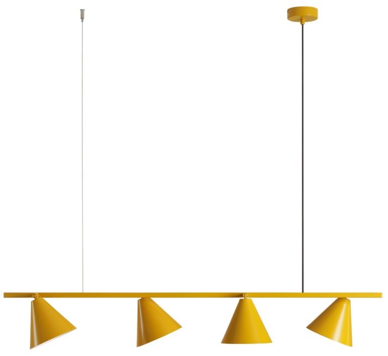 Darmowa Dostawa - Lampa wisząca 4x15 W żółta Aldex Form 1108L14