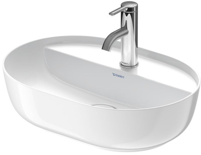 Darmowa Dostawa - Umywalka 50x35 cm owalna nablatowa biała Duravit Luv 0380500000