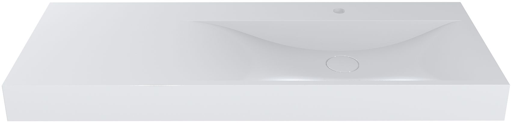 Darmowa Dostawa - Umywalka 120x46 cm prostokątna nablatowa biała Miraggio Viola 8813432