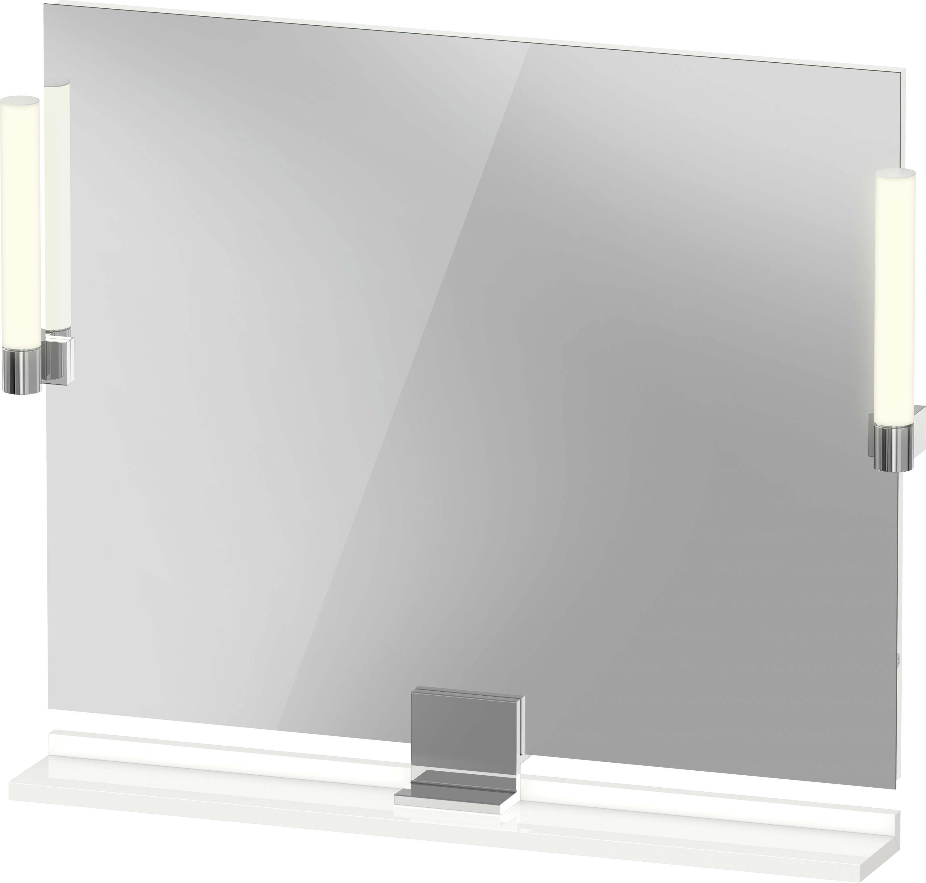 Darmowa Dostawa - Lustro 85x65 cm prostokątne z oświetleniem biały-chrom Duravit Sivida SV7422010220000