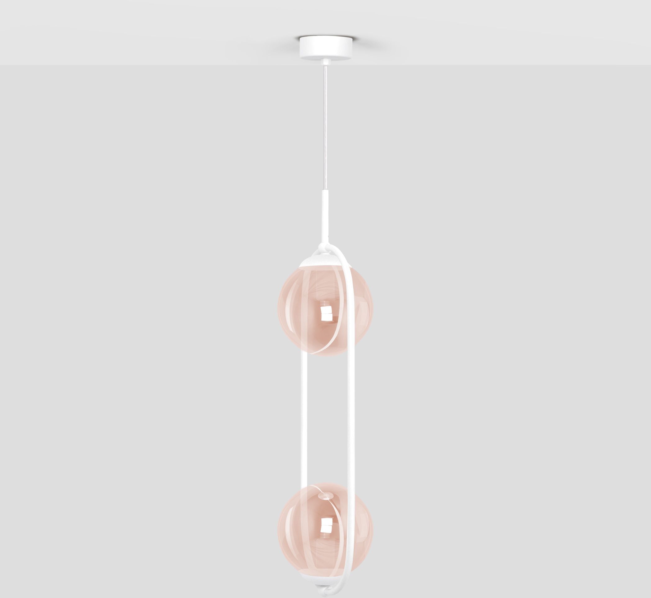 Darmowa Dostawa - Lampa wisząca 2x40 W biała-bursztynowa Kaja Arlena K5305