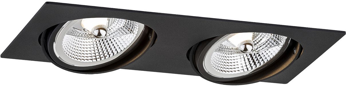 Darmowa Dostawa - Lampa do zabudowy 2x12 W czarna Argon Olimp Plus 1047BZ