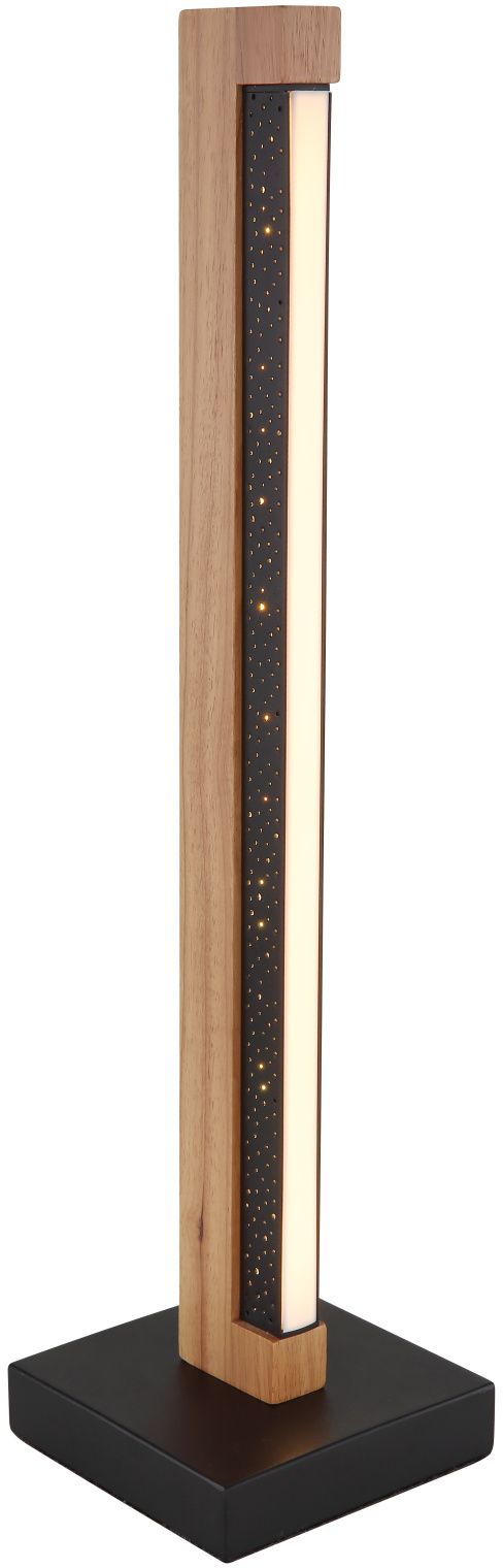 Darmowa Dostawa - Lampa stołowa 1x8 W czarna-drewno Globo Lighting Starla 67849T