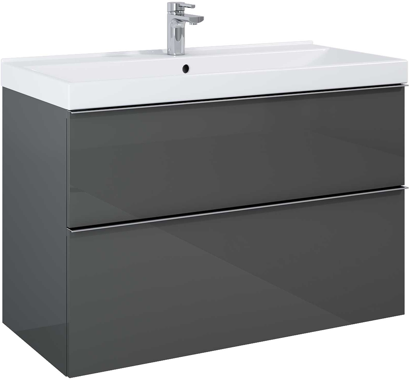 Darmowa Dostawa - Szafka 100x44.9x63.5 cm podumywalkowa wisząca antracyt Elita Look RE011000026610
