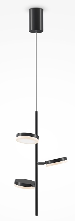 Darmowa Dostawa - Lampa wisząca 3x6 W czarna Maytoni Fad MOD070PLL18B3K