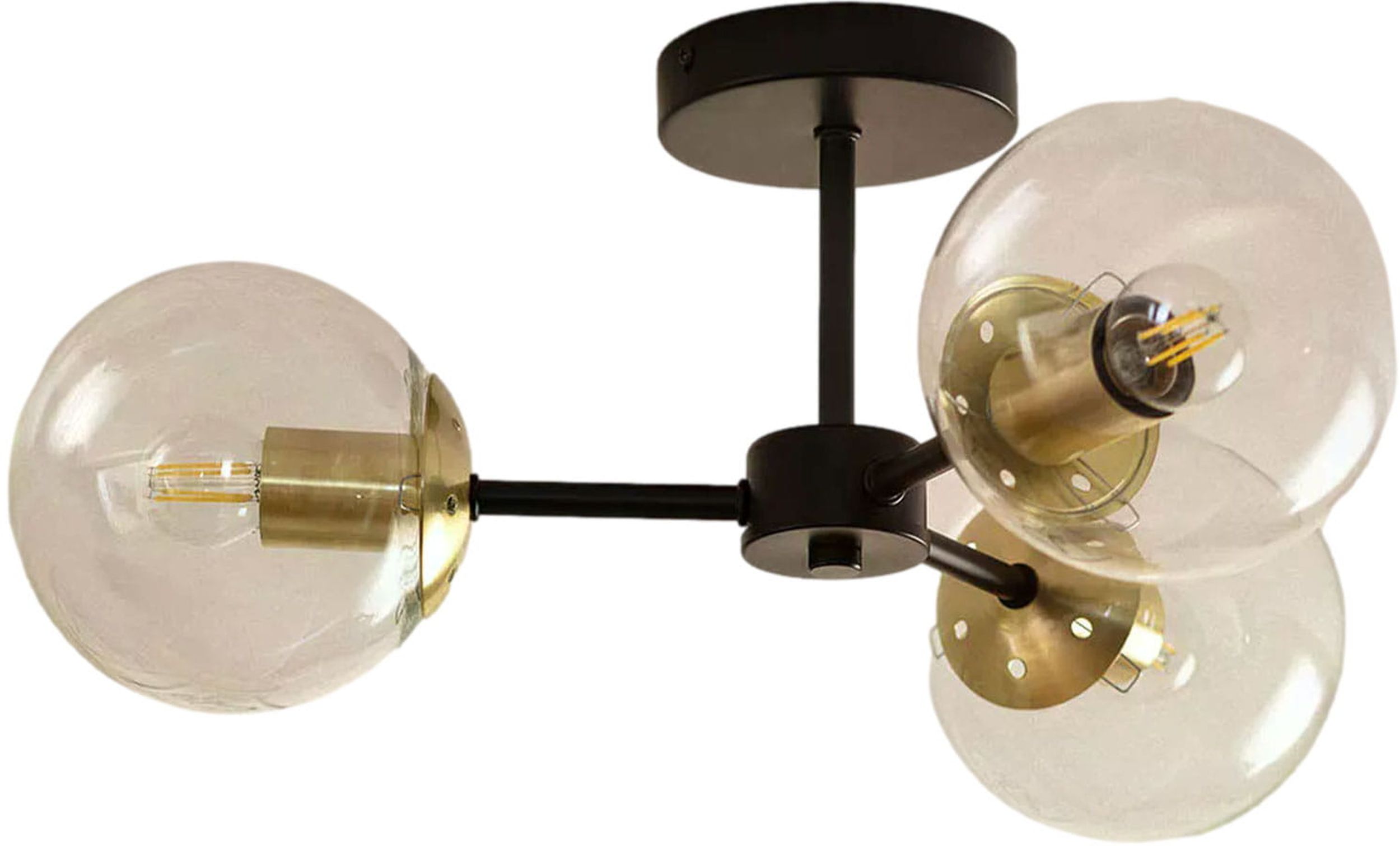 Darmowa Dostawa - Lampa podsufitowa 3x40 W czarny Abruzzo Tesoro ABRKRKC3XE27