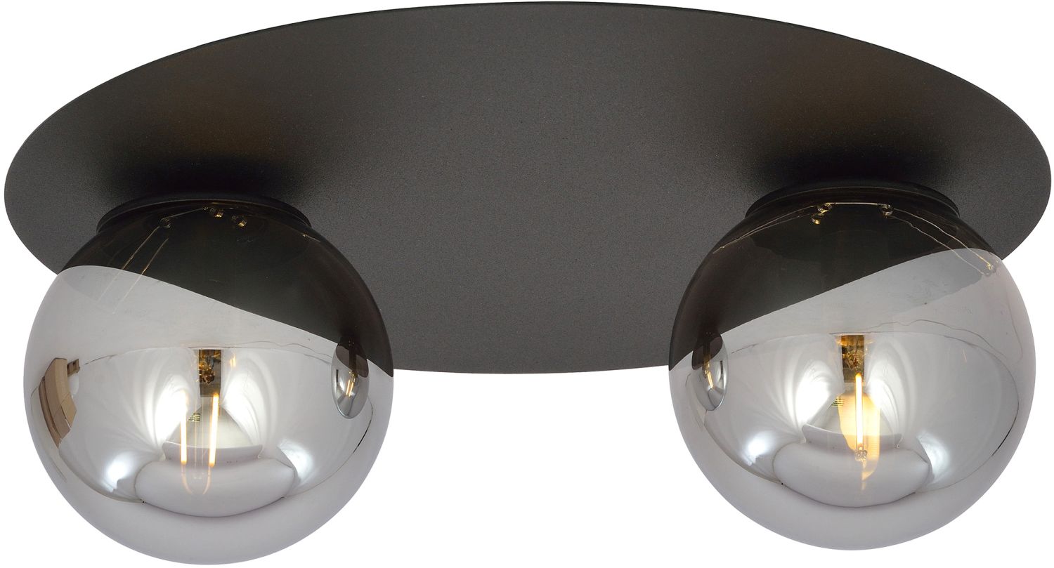 Darmowa Dostawa - Lampa podsufitowa 2x10 W czarna-grafitowa Emibig Solar 11282