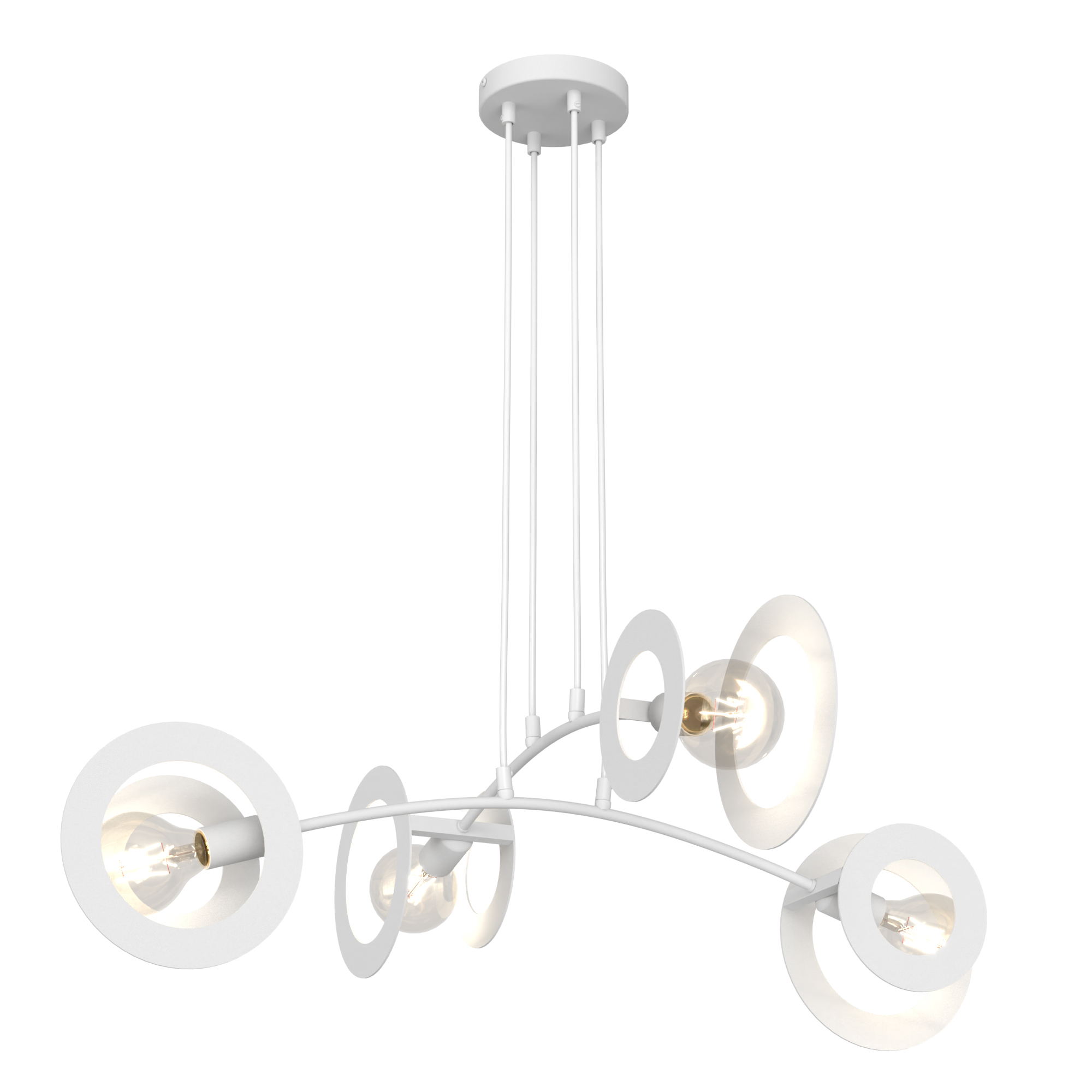 Darmowa Dostawa - Lampa wisząca 4x15 W biała Emibig Euforia 14144