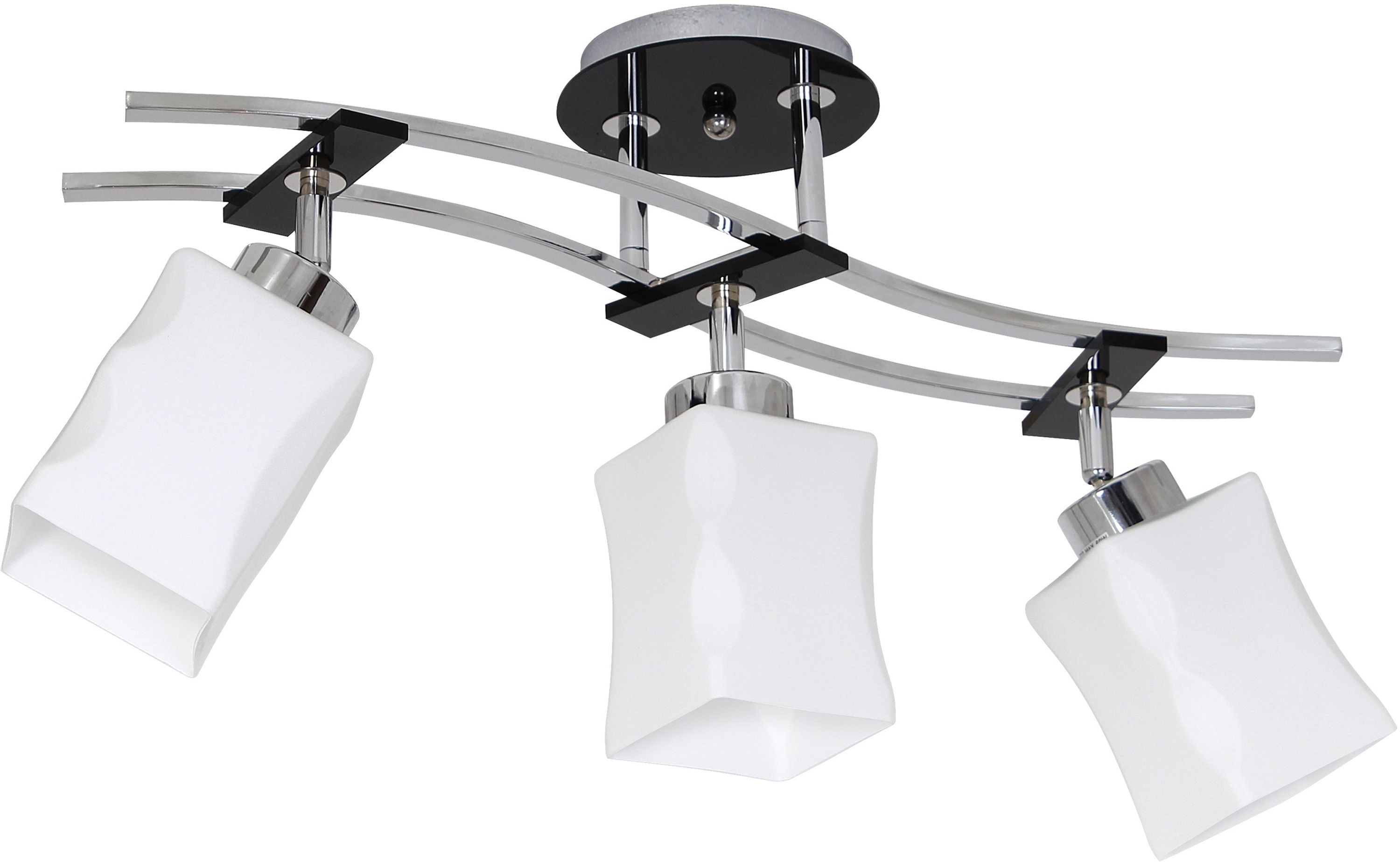 Darmowa Dostawa - Lampa podsufitowa 3x60 W czarna-chrom Luminex Derby 0790