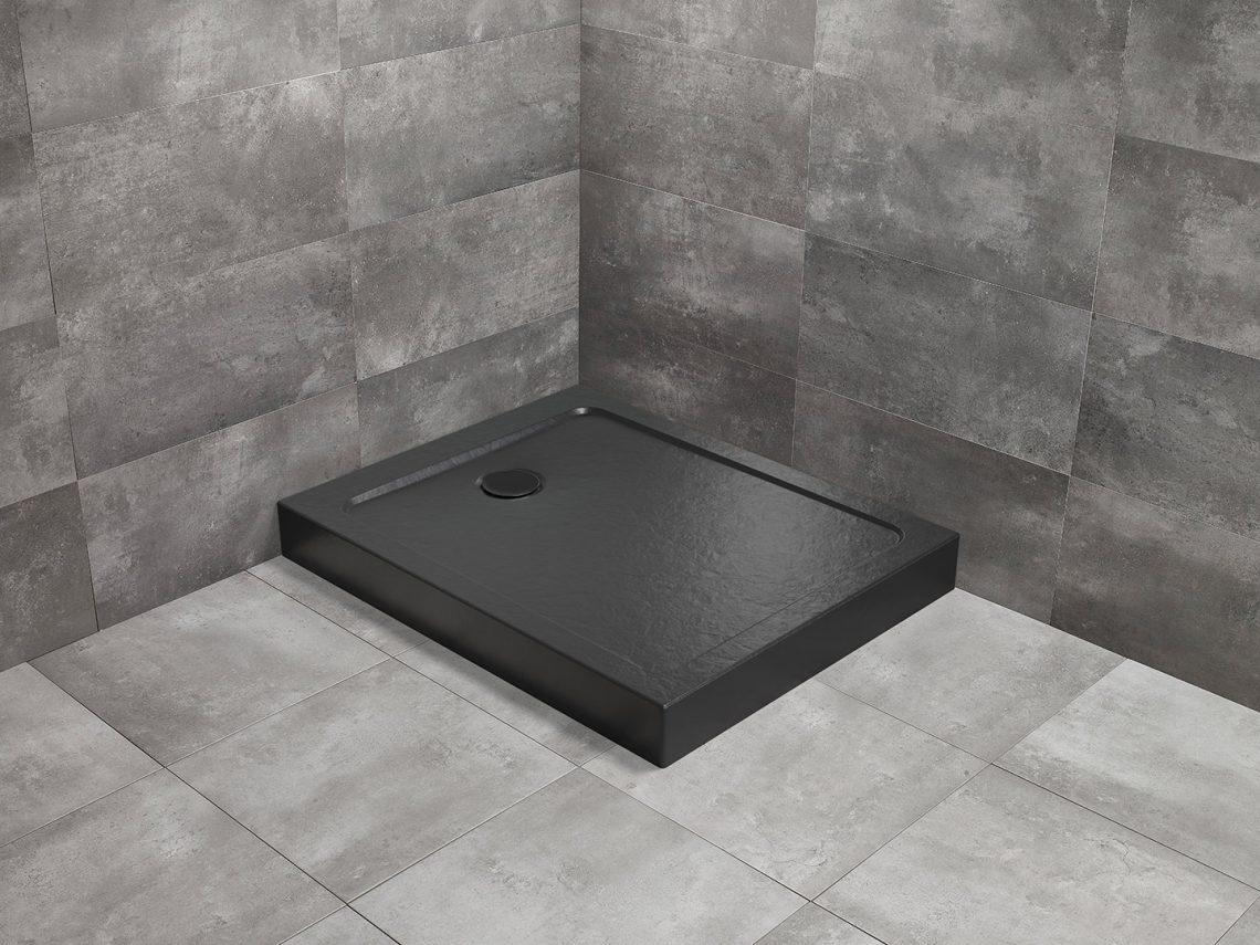 Darmowa Dostawa - Brodzik prostokątny 120x70 cm czarny Radaway Doros Compact SDRFP12700554S