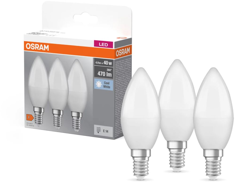 Darmowa Dostawa - Żarówki LED Multipack 3x4.9 W 4000 K e14 Osram LED Lamps 4058075429680
