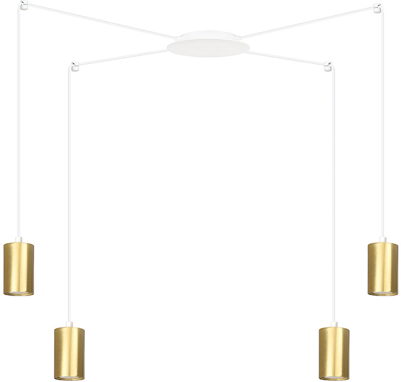 Darmowa Dostawa - Lampa wisząca 4x8 W biała-złota Emibig Traker 5274