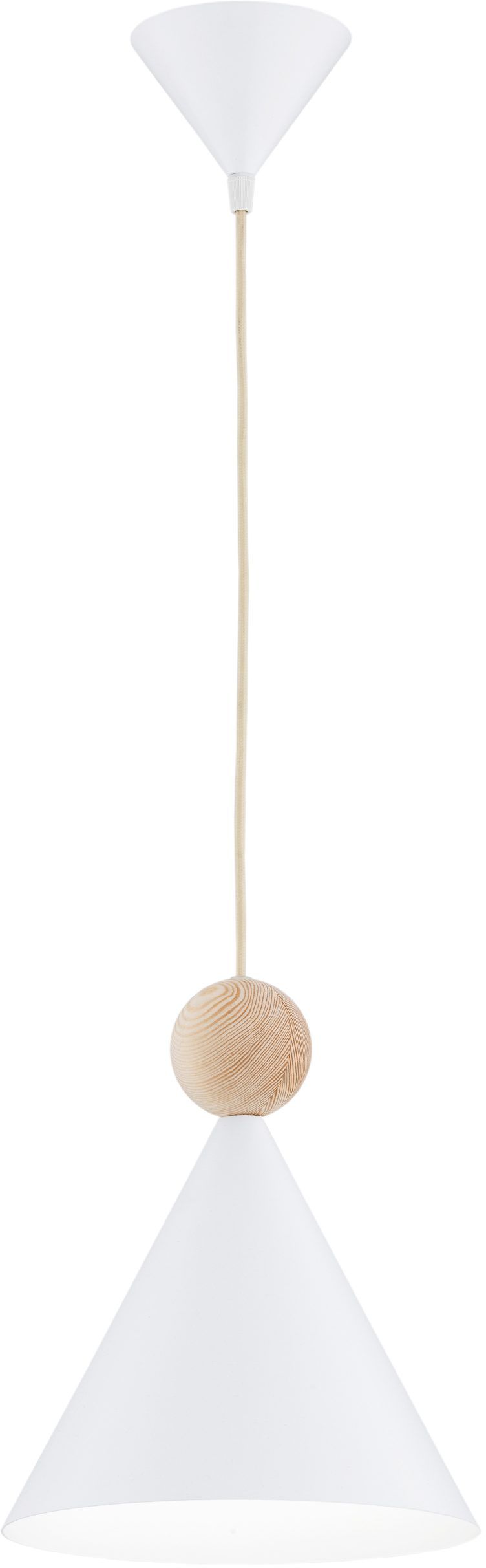 Darmowa Dostawa - Lampa wisząca 1x15 W biała-drewno Argon Kegel 8629