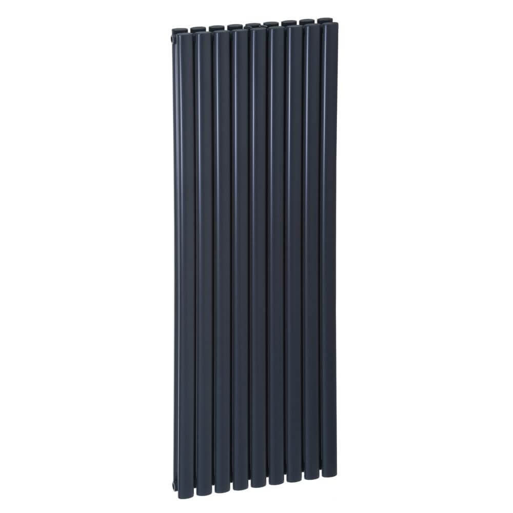 Darmowa Dostawa - Grzejnik dekoracyjny 160x41 cm podłączenie dolne czarny Luxrad Ring Podwójny RINP1600410S040ZDC