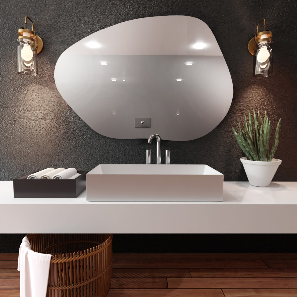 Darmowa Dostawa - Lustro 60x36 cm Smartwoods Stain 5903003187776