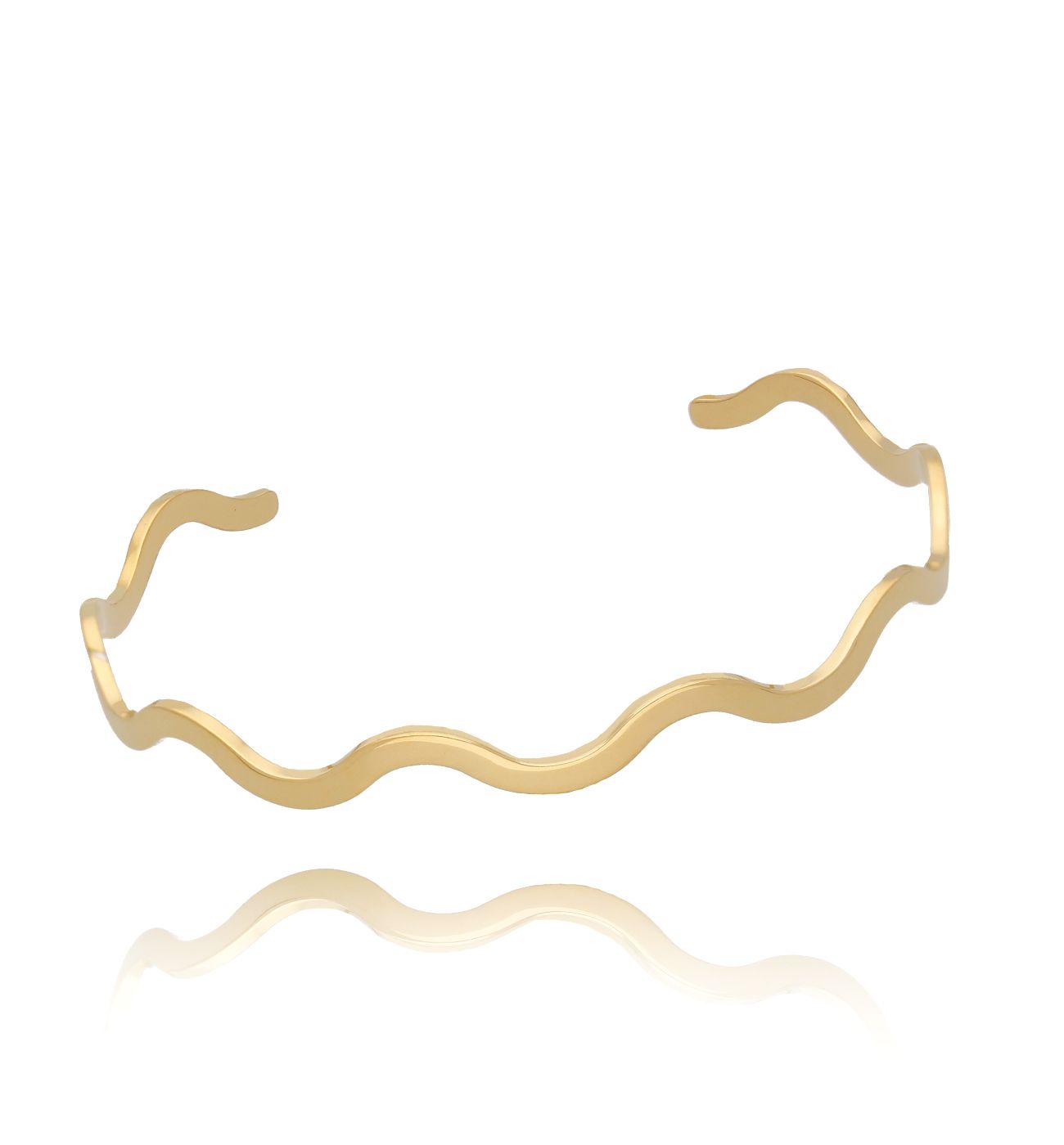 Bransoletka obręcz złota z falą Gold Wave BSA0228