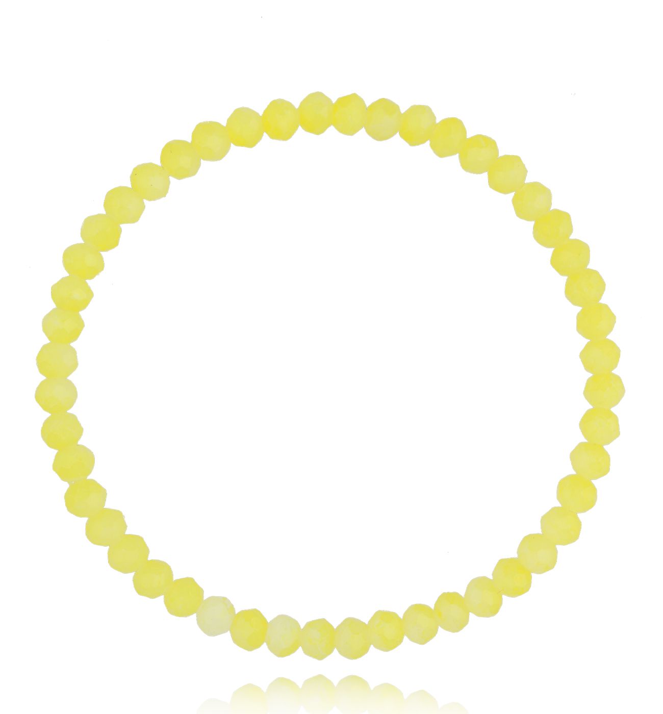 Bransoletka z żółtymi neonowymi kryształkami Luminous Crystal 4 mm BCY0257