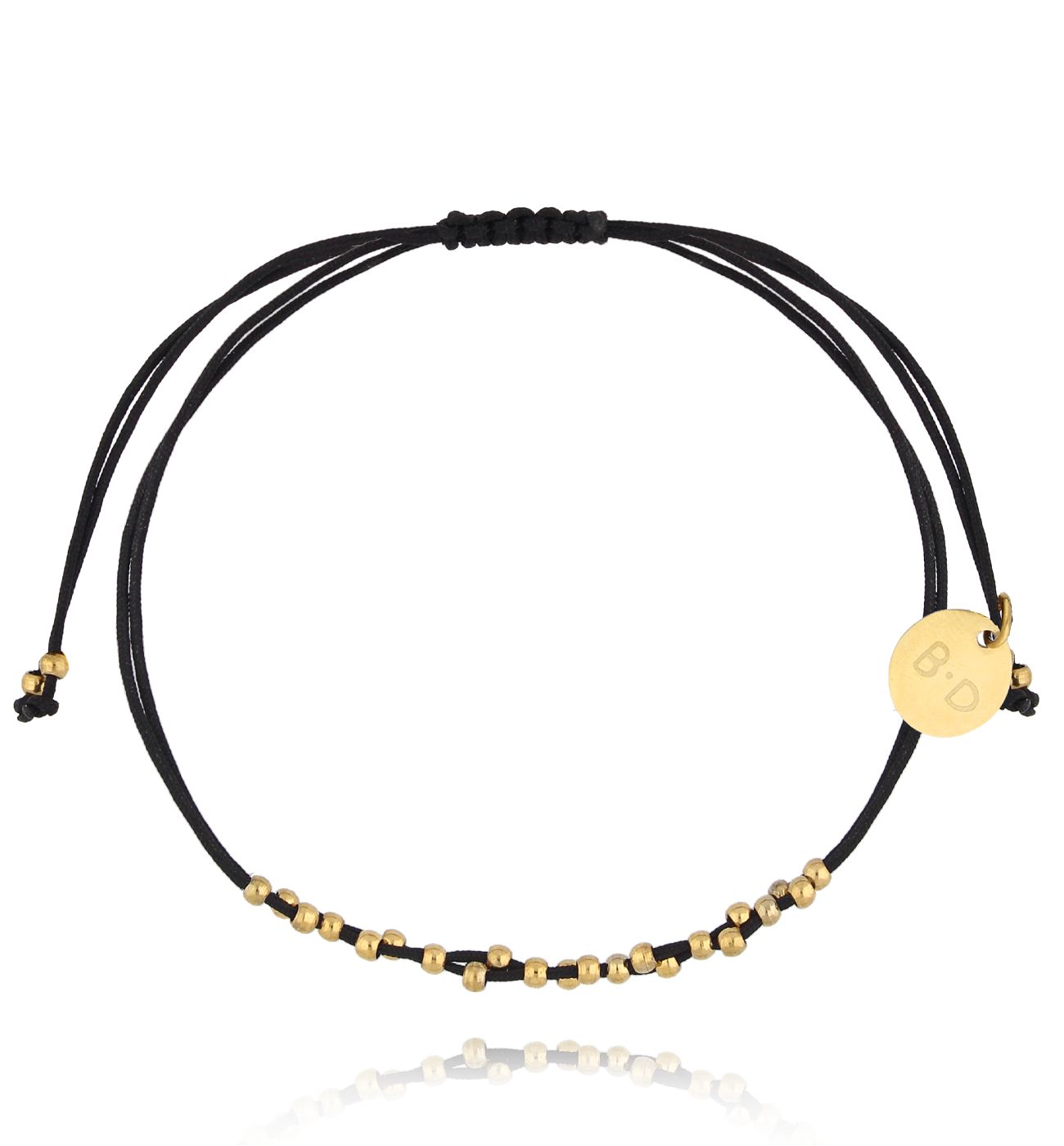 Bransoletka czarno złota z kuleczkami Get Lucky BGL0894