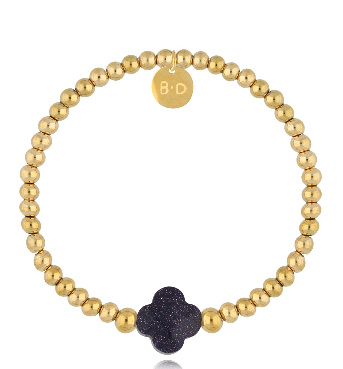 Bransoletka z koniczynką z Nocą Kairu Golden Clover BSC2035