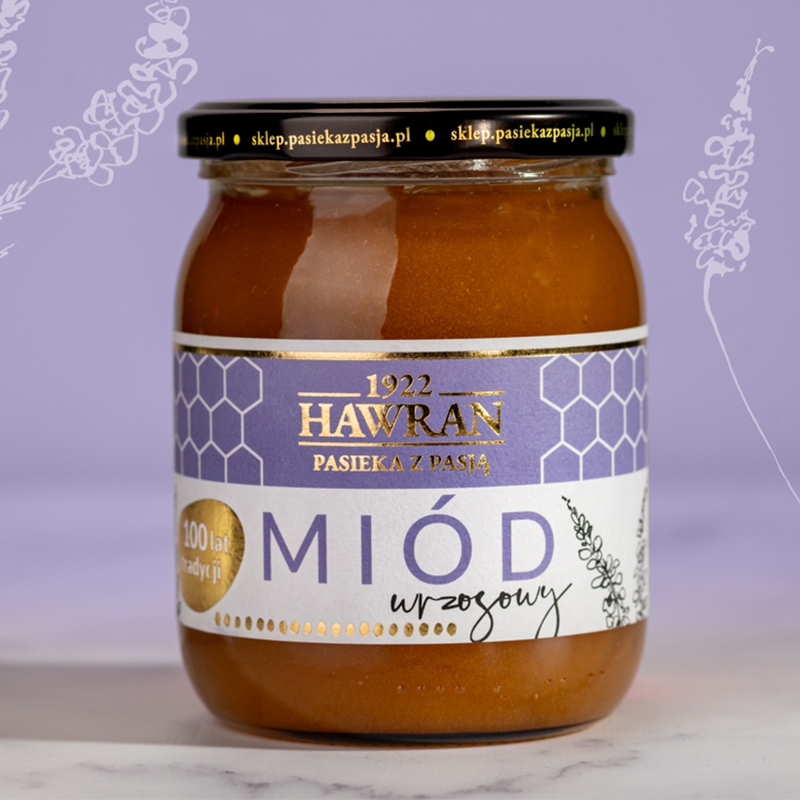 Miód wrzosowy 650g - Pasieka z Pasją Hawran