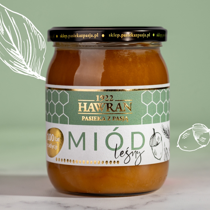 Miód leśny 650g - Pasieka z Pasją Hawran