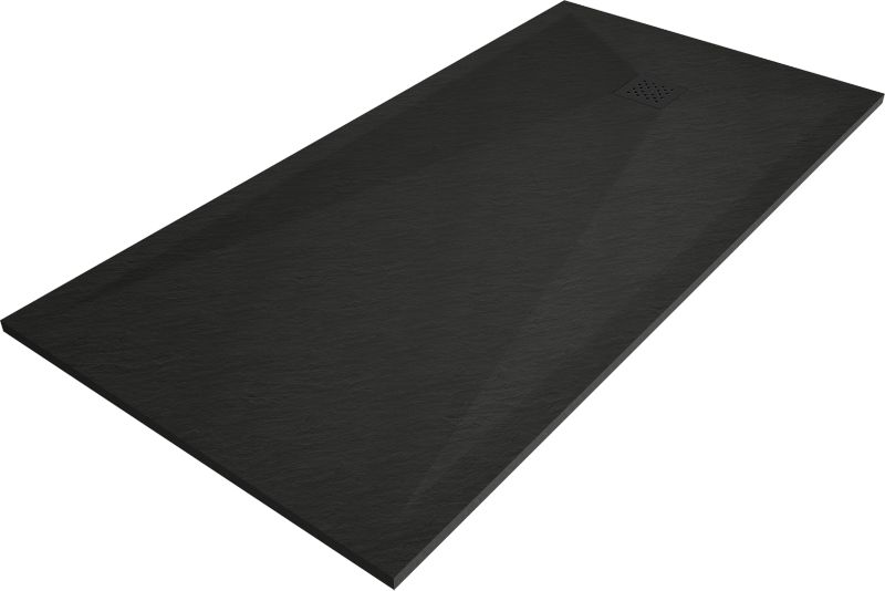 Brodzik prostokątny Mexen Stone+ czarny 180x70 cm 44707018-B 1 szt.