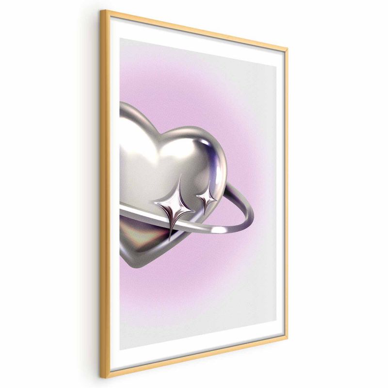 Plakat Artgeist Kosmiczne Serce 60x90 cm z ramą złotą 1 szt