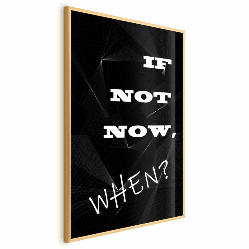 Plakat Artgeist When 60x90 cm z ramą złotą 1 szt
