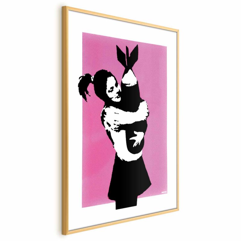 Plakat Artgeist Bombowy uścisk 40x60 cm z ramą złotą 1 szt