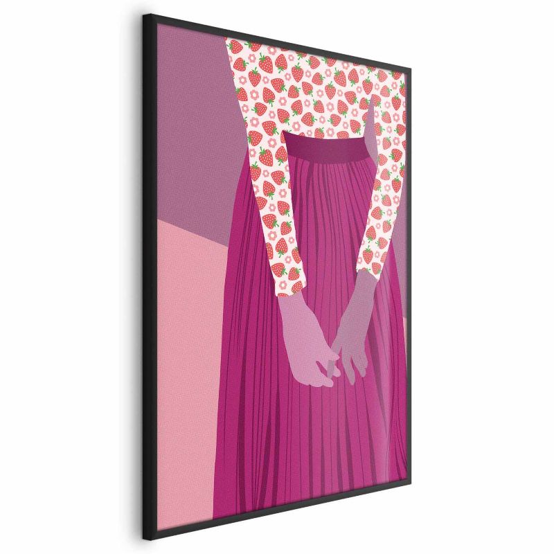 Plakat Artgeist Truskawkowa pani 21x30 cm z ramą czarną 1 szt