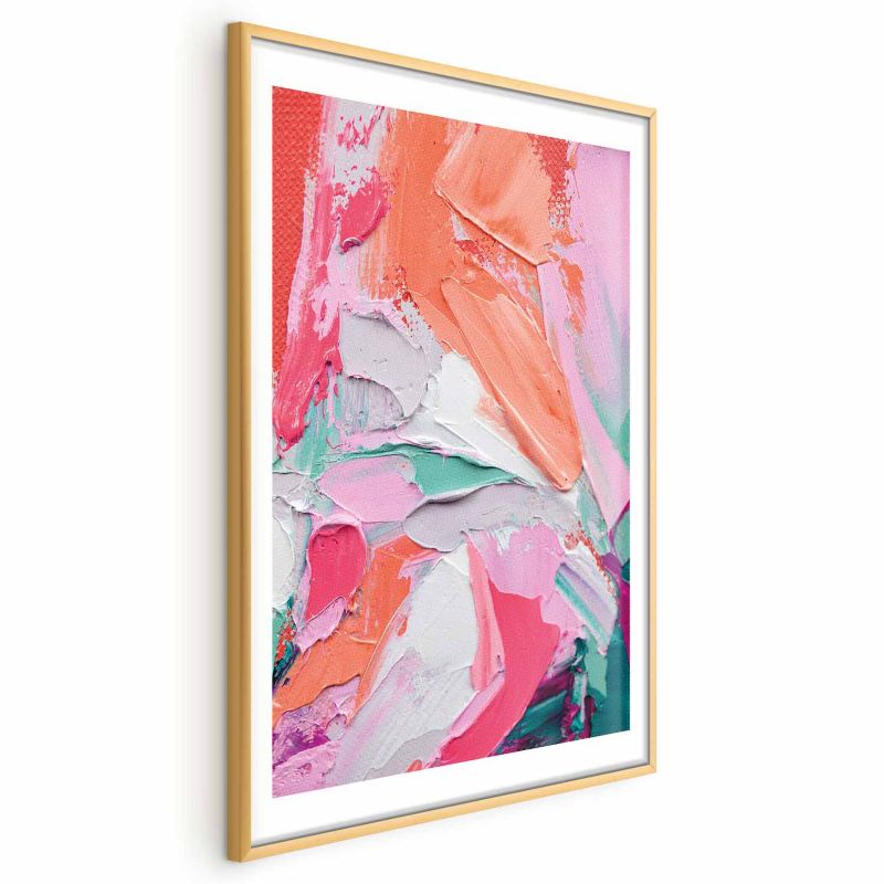 Plakat Artgeist Różowa Paleta 21x30 cm z ramą złotą 1 szt