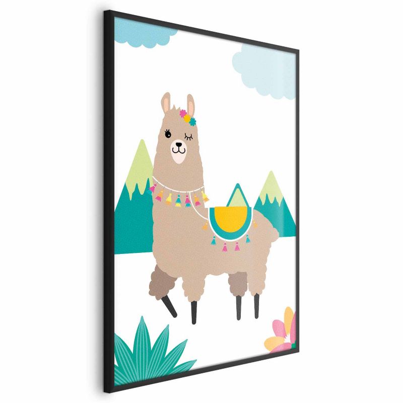 Plakat Artgeist Niezwykła lama 40x60 cm z ramą czarną 1 szt