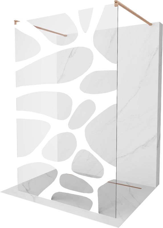 Ścianka prysznicowa Mexen Kioto biały wzór 120 x 200 cm 800-120-002-65-97 1 szt.
