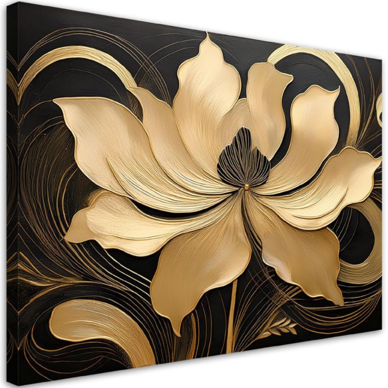 Obraz do salonu sypialni Feeby Stylowy Beżowy Kwiat 90x60 cm 1szt