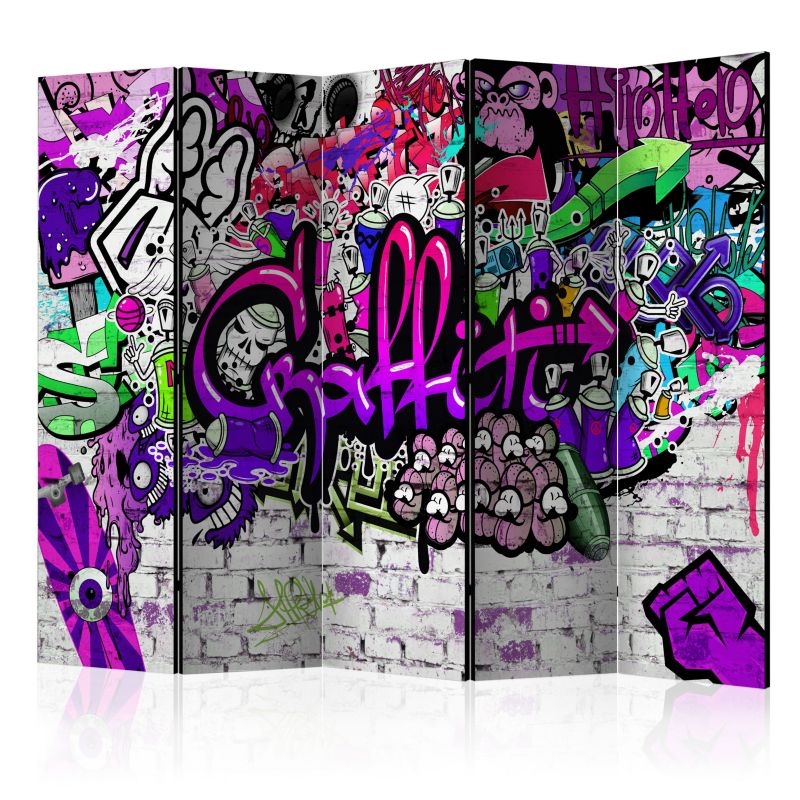 Parawan akustyczny Artgeist Street art 225x172 cm Street art 1 szt