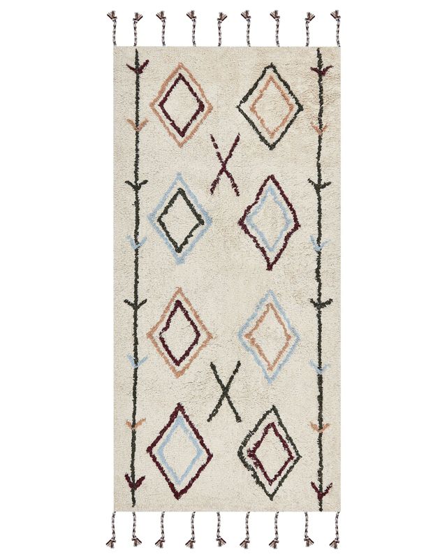 Dywan bawełniany 80 x 150 cm beżowy Corum 1 szt.