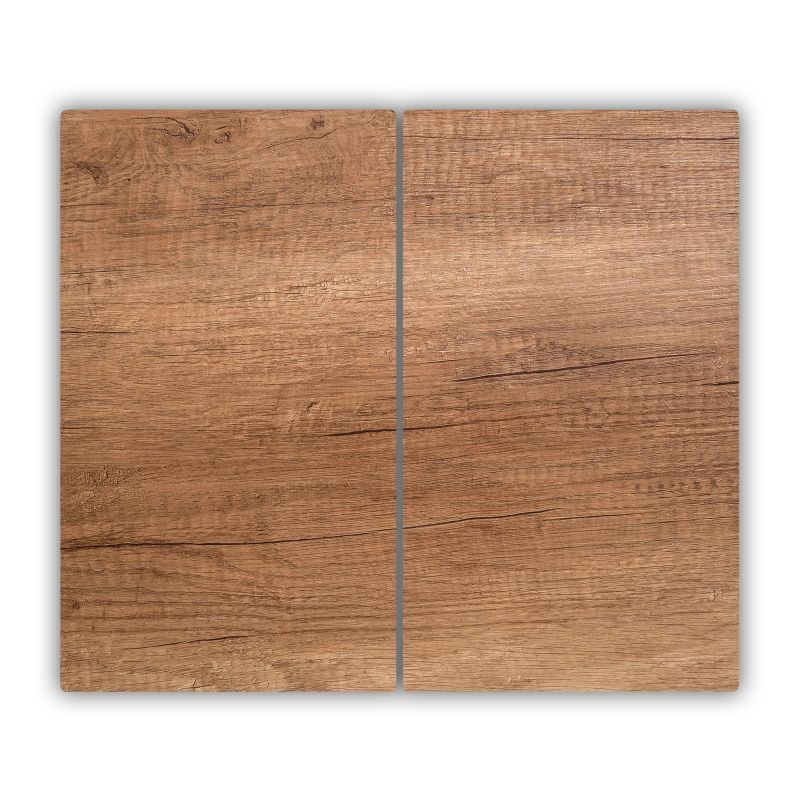 Deska szklana Tulup Drewniane tło 30x52 cm 2 szt.